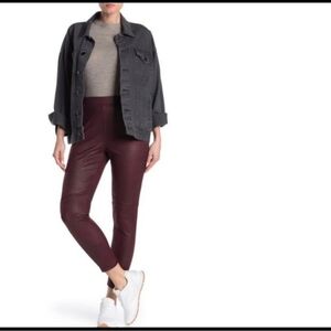 Free People Midnight Vegan Suede Skinny Pants in Burgundy Women’s M